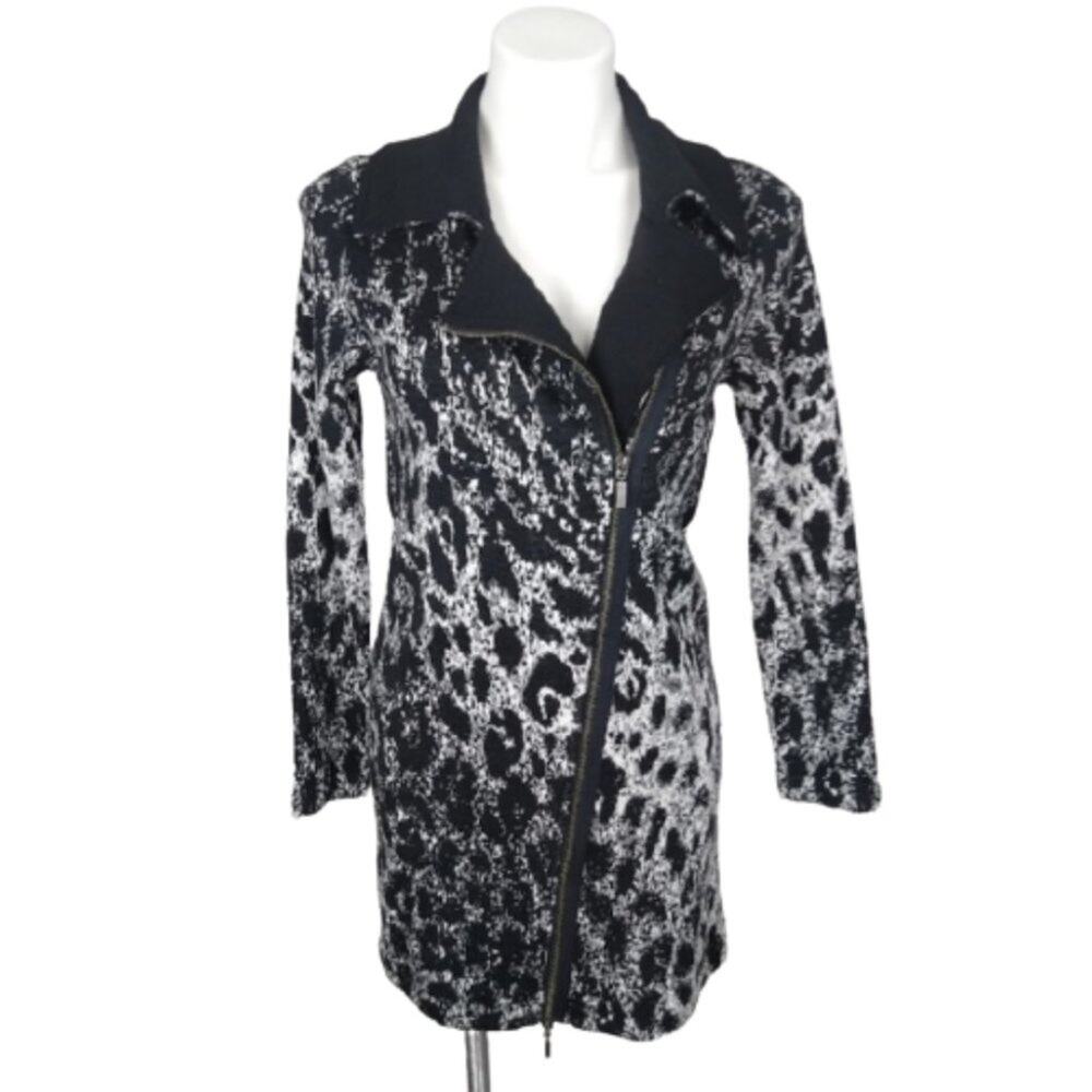 Chico's Animal Zip-up Sweater Jacket Size S/4 - Picture 2 of 15